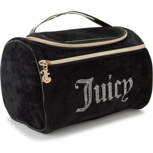 Juicy Couture Women's Black Makeup Cosmetics Organizer Travel Hanging Bag